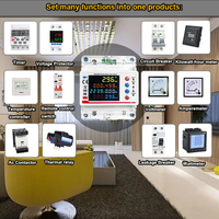 Pembayaran di muka 1-100A 220v 1p+n Smart Tuya WiFi Meteran Energi Cerdas Dua Arah Perlindungan Tegangan Lebih Tegangan Kurang dan Kebocoran