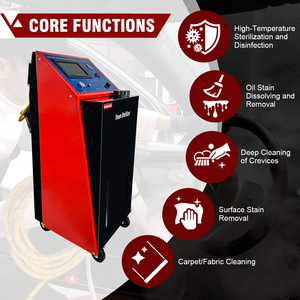 منظف بخار عالي الضغط Schucars S-115، آلة تنظيف بدرجة حرارة عالية لمحرك السيارة والزيت وتكييف الهواء - Product Image 6