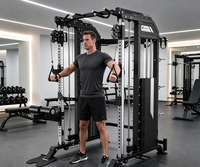 Appareil de musculation tout-en-un pour la maison, rack commercial multifonctionnel avec câble Smith, rack à squats en acier, pour triceps et bras