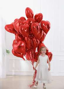 30 Uds globo en forma de corazón rojo 18 pulgadas globos Mylar de <span class=keywords><strong>amor</strong></span> para el día de San Valentín boda aniversario suministros - Product Image 6