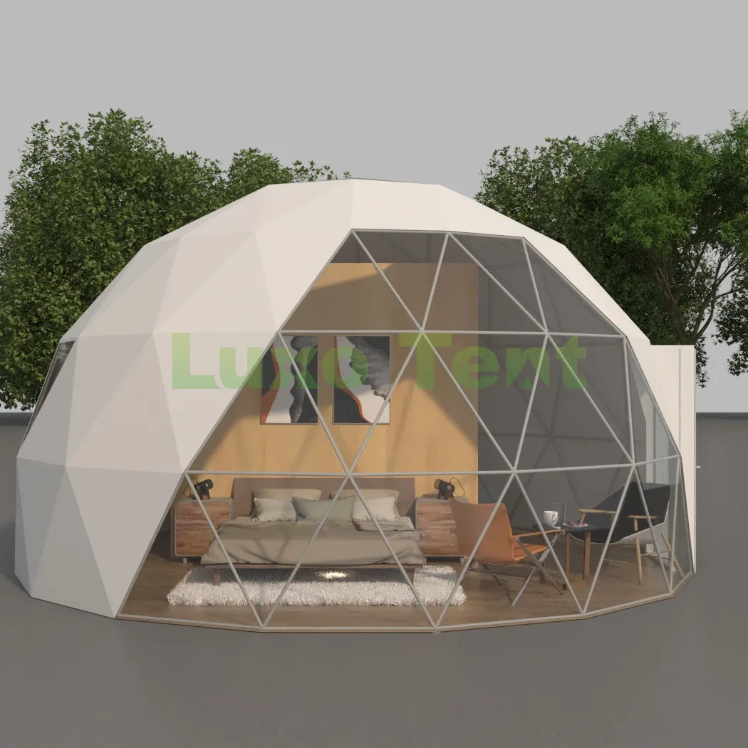Bestseller Outdoor Glamping Dome Zelt, Geodätische Kuppel 6m Durchmesser