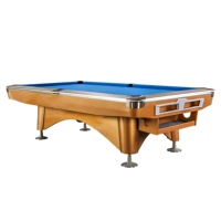 Table de billard en bois massif de 6e génération de 9 pieds Table de billard professionnelle avec finition de luxe