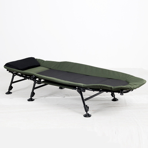 Chaise De Lit Pliante WSB Pour Pêche à La Carpe - 6 Pieds, Inclinable, 202x80cm - Vert