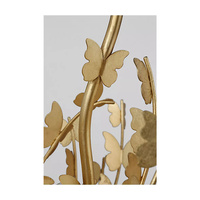 Lustre Papillon Moderne Doré en Laiton avec Branches et Feuilles d'Arbre pour Salon, Hôtel, Maison, Villa - Décoration Plafonnier