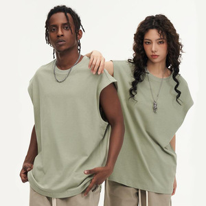 Top da <span class=keywords><strong>uomo</strong></span> con stampa Dtg taglie forti ricamate oversize senza maniche in cotone 100% con stile Bxoy <span class=keywords><strong>bianco</strong></span> nero canotta personalizzata da <span class=keywords><strong>uomo</strong></span> - Product Image 3