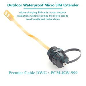 สายต่อขยายช่องใส่ไมโครซิมแบบกันน้ำพร้อมตัวล็อคด้านหน้า ตัวเรือนพลาสติกมาตรฐาน IP68 สำหรับเราเตอร์ฮอตสปอต 4G LTE WiFi และเกตเวย์ LoRa สำหรับใช้งานกลางแจ้ง - Product Image 4