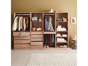 <span class=keywords><strong>Kit</strong></span> de <span class=keywords><strong>dressing</strong></span> modulaire avec 4 éléments. Naturel. Panneaux laminés - Product Image 2