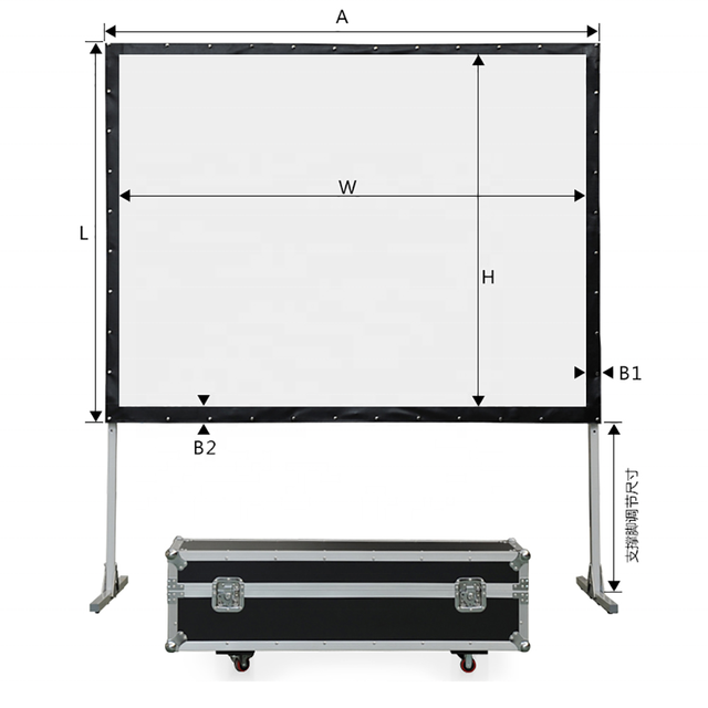 100 Inch 200 Inch 300inch Fast Folding Projection Screen Dlp 3d Projector