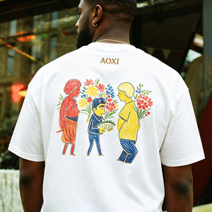 เสื้อยืดคอกลมทรงหลวม ผ้าโพลีเอสเตอร์คอตตอนคุณภาพสูง น้ำหนัก 240 กรัม <span class=keywords><strong>ส</strong></span>ไตล์<span class=keywords><strong>ส</strong></span>ตรีท พิมพ์ลายโลโก้ตาม<span class=keywords><strong>ส</strong></span>ั่ง ระบายอากาศได้ดี - Product Image 3