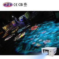 Projecteur extérieur de projection de plancher interactif de prix usine 80 + scènes montrent l'équipement interactif de la publicité au sol