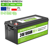 Baterai Lithium Ion EU Stock Deep Cycle LiFePO4 24V 230Ah IP65 BT 5.0 untuk Sistem Tenaga Surya, RV, Motorhome, Golf Cart, AGV, dan Kapal