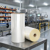Rouleau de film rétractable en PVC haute clarté transparent pour bouteilles de boissons, impression recto-verso, directement de l'usine