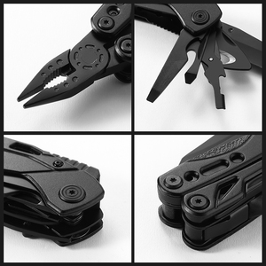 14-in-1 Outdoor Zwarte Multitool Multifunctionele Opvouwbare Zakmes Schroevedraaier Tang Multitool - Product Image 4