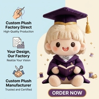 Jouets en peluche personnalisés, adorables poupées en peluche avec rembourrage en coton PP, tailles personnalisées, unisexe, certifiés sûrs, designs personnalisables