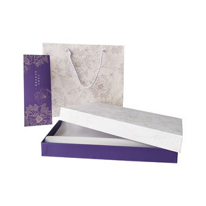 ZY Tapa de embalaje y caja de regalo inferior <span class=keywords><strong>con</strong></span> mangas Bolsas de papel duraderas <span class=keywords><strong>con</strong></span> forro transparente dentro de la caja contenedora de compras rígida de lujo - Product Image 1