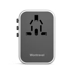 WontravelPD急速充電器出力トラベルアダプターユニバーサルマルチトラベルアダプター (3 USB付き)