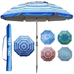 Sunshade Outdoor Small Patio Beach Umbrella Yellow Cabana Straight Manual Opening All-Season - Product Image 2