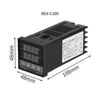 Régulateur de température PID REX-C100 Thermostat à affichage numérique Sortie relais SSR REX C400 C700 C900 110V-220VAC K E J PT100 CU50