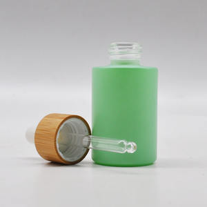 Botella de Vidrio Vacía de 30 ml con Tapa de Bambú, Estilo Macaron, Hombro Plano, con Gotero, para Esencia Exfoliante - Product Image 6