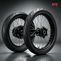 Set Ban Karet Supermoto Konversi Baru KYZ 17 Inch, Performa Tinggi Dual Sport, Pengganti Balap Motor Off-Road Pro