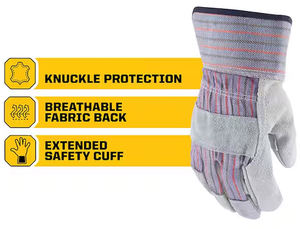 Gants de travail en latex Coquille de coton Enduit de latex Gants de travail de sécurité de construction Gant de travail de sécurité tricoté en coton blanc - Product Image 2