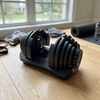 Ensemble d'haltères métalliques portables réglables à changement rapide 40 kg pour entraînement de force à domicile avec poignée moletée chromée et rangement