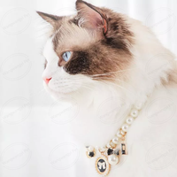 Collier pour chien en perles de luxe, collier pour chat avec strass, collier de mariage pour chat design