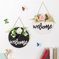 Plaque de bienvenue en bois écologique, décoration murale de Noël, pendentif mural, artisanat en bois fait main, boîtes en bois