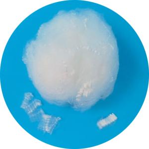 <span class=keywords><strong>Fibre</strong></span> de polyester microfibre recyclée 0.9D*32mm, type duvet, pour rembourrage - Product Image 2