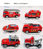 Fengqi Mini Coche de Policía y Ambulancia Todoterreno de Rueda Libre Mixta, Juguetes de Aleación Fundida a Presión, Escala 1:55, Serie A1 para Niños