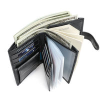 Dompet Lipat Pendek Pria Kulit Asli Vintage Tahan Air, Banyak Slot Kartu, Tempat Kartu, Penjepit Uang, Kantong Koin, Untuk Penggunaan Sehari-hari
