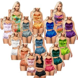 <span class=keywords><strong>Pigiama</strong></span> <span class=keywords><strong>Donna</strong></span> Moda 2021, Abbigliamento da Notte Maturo e <span class=keywords><strong>Sexy</strong></span>, Pigiami Eleganti in Velluto - Product Image 1