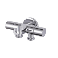 Nouveau modèle d'adaptateur de toilette en laiton, valve d'angle en cuivre avec support, valve d'angle de toilette fabriquée en chine