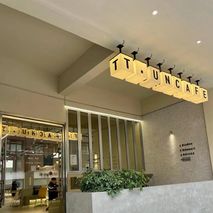 Tùy chỉnh Cube <span class=keywords><strong>LED</strong></span> hộp đèn toàn bộ cơ thể chiếu sáng acrylic trong nhà & Ngoài trời lightbox Trần treo biểu tượng tùy chỉnh biển quảng cáo cho cửa hàng - Product Image 3