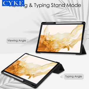 Cyke เคสแท็บเล็ตโปร่งใสอะคริลิคสำหรับ <span class=keywords><strong>Samsung</strong></span> Galaxy Tab S8 PLUS 12.4 "S7 SM-X806 SM-X800บวก SM-T970 SM-T975ฝาครอบแท็บเล็ต - Product Image 3