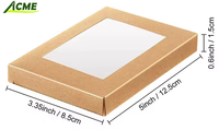Boîte cadeau en papier kraft avec fenêtre transparente en PVC, laminage mat et gaufrage, design personnalisable pour crème pour le visage et emballage cosmétique