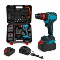 Article populaire : Perceuse-visseuse sans fil 21V sans balais, kit avec batterie au lithium, tournevis électrique, outil électrique à charge rapide, boîte à outils