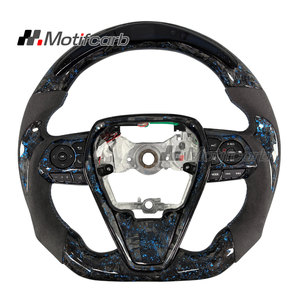 Volante de fibra de carbono forjado azul personalizado con pantalla LED de RPM para Toyota Camry LE XLE SE XSE TRD Avalon 8va generación 2018-2023 - Product Image 1