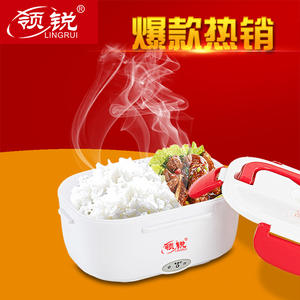 Boîte à lunch électrique Xb 2019, 236x170x105mm, commande mécanique, prise 110V 220V, chauffe-aliments, bleu orange - Product Image 5