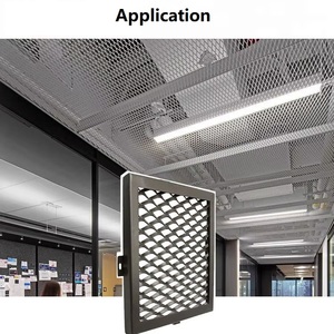 לוח תקרה רשת מתכת מורחבת אלומיניום עבור שיפוץ מבנים תליית מסגרת דקורטיבית - Product Image 4