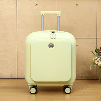 Valise à ouverture frontale pour ordinateur portable, valise de voyage multifonctionnelle de 20 pouces, valise à roulettes légère et durable