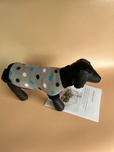 Suéter Personalizado Clásico Moderno Vintage de Punto Acrílico para <span class=keywords><strong>Perro</strong></span> y Gato con Diseño de Puntos, Suave, Cálido, Transpirable y Elástico para Todas las Estaciones - Product Image 5