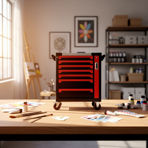 Carrito de Herramientas con Ruedas de Acero, Gabinete Metálico con Cajones <span class=keywords><strong>para</strong></span> Almacenamiento en Garaje, Gabinete Profesional con Cajones, Personalizable OEM - Product Image 1