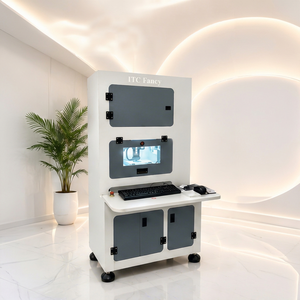 Machine de découpe laser à fibres ITC Fancy avec moniteur et clavier intégrés pour le traitement de précision des formes de diamant - Product Image 1