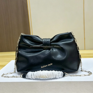Sac de soirée élégant blanc avec chaîne et nœud, vente en gros à bas prix, pochette de luxe pour femme - Product Image 2
