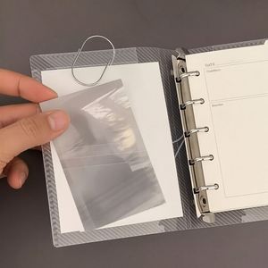 M5 Transparent PP Loose-Leaf <b>Notebook</b>, Tri-Fold <b>Mini</b> Portable Binder for Stickers, Photocards & Photo Storage, DIY Journal - Product Image 2
