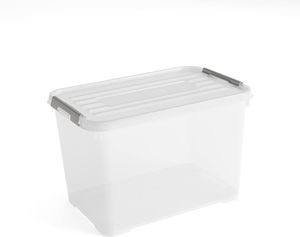 Hot Selling PP Plastic Injection Rectangle Storage <b>Box</b> Handle Classic Sustainable Clothing Organizer <b>Book</b> Organization 50L - Product Image 2