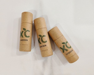 หลอดกระดาษคราฟท์แบบไม่มีพลาสติก พิมพ์โลโก้ตามสั่ง สำหรับบรรจุภัณฑ์ลิปบาล์มแบบแท่งและผลิตภัณฑ์ระงับกลิ่นกายแบบแท่งสำหรับแบรนด์ส่วนตัว - Product Image 2
