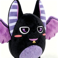 Peluche chauve-souris personnalisée OEM ODM, personnage de dessin animé 3D, poupée chauve-souris en peluche, mascotte personnalisée, couverture brodée