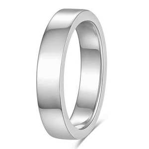Anillo Minimalista de Acero Inoxidable y Oro de 14K, 6mm, Acabado Liso, Joyería para Uso Diario de Mujer - Product Image 2